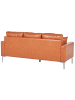 Beliani 3-Sitzer Sofa GAVLE in Braun/Silber - (W) 183 x (H) 83 x (L) 78 cm
