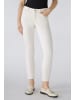 Oui Jeggings BAXTOR cropped mid waist, slim fit in optic white