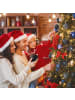 relaxdays 30-tlg. Weihnachtskugeln Set in Rot