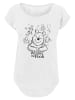 F4NT4STIC Long Cut T-Shirt Winnie Puuh Der Bär Collage Sketch in weiß