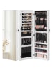 SONGMICS Schmuckschrank Berit in Weiß - (B)10 x (H)108 x (T)37 cm