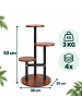 relaxdays Pflanzenregal in Schwarz/ Braun - (B)30 x (H)53 x (T)30 cm