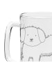 Mr. & Mrs. Panda Gravur Bierkrug Hund Flauschig ohne Spruch in Transparent