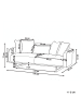 Beliani 3-Sitzer Sofa SVANEK in Weiß/Schwarz - (W) 196 x (H) 77 x (L) 85 cm