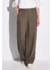 Street One 'Wide Leg Leinenhose' Braun