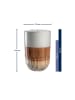 LEONARDO 6er Set Latte Macchiato Gläser mit Untersetzer Gocce 390 ml in transparent
