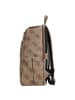 Guess Berta U-Zip - Rucksack (coal logo) in latte logo/brown