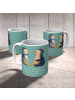 Mr. & Mrs. Panda Tasse 11. Hochzeitstag Stahlhochzeit mit Spruch in Meeresbrise