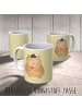 Mr. & Mrs. Panda Camping Tasse Hamster Hut ohne Spruch in Gelb Pastell