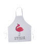 Mr. & Mrs. Panda Grill Schürze Flamingo Stolz mit Spruch in Weiß
