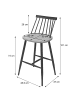 MCW 2er-Set Retro Barhocker G69, Naturfarben