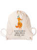 Mr. & Mrs. Panda Gymnastiktasche Fuchs Koch mit Spruch in Creme