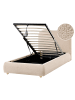 Beliani 3-tlg Einzelbett BLAGNAC in Beige/Braun