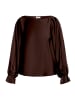 Vera Mont Satin-Bluse mit Fledermausärmeln in rostbraun