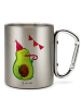 Mr. & Mrs. Panda Campingtasse Avocado Party ohne Spruch in Silber