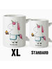 Mr. & Mrs. Panda XL Tasse Einhorn Muffin ohne Spruch in Weiß