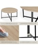 tectake Couchtisch Aberdeen 88,5 x 47 cm, Industrial Holz hell, Eiche Sonoma