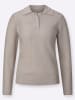 WITT WEIDEN Polopullover in taupe-ecru-meliert