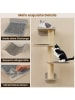 COSTWAY 5 PCS Kletterwand Katzen in Hellbraun