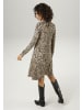 Aniston CASUAL Jerseykleid in beige-schwarz-taupe