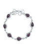 mantraroma 925er Silber - Armbänder (L) 20 cm mit Granat