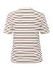 KAFFE curve T-shirt KCWinni Loose fit in Ant. White/Fudge Stripe