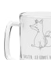 Mr. & Mrs. Panda Bierkrug Einhorn Fuchs mit Spruch in Transparent