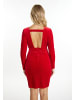 faina Damen Glitzerndes Samtkleid in Rot