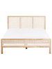 Beliani 2-tlg Doppelbett SALERNAS in Braun