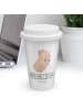Mr. & Mrs. Panda Kaffeebecher To Go Capybara Wein mit Spruch in Weiß