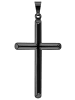 Adeliás Unisex Anhänger – Kreuz Kreuzanhänger aus Edelstahl in schwarz