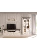 Furn.Design Vitrine weiß Pinie, anthrazit, Landhaus, Vitrinenschrank 93 x 201 cm