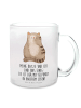 Mr. & Mrs. Panda Tasse Katze Sitzen mit Spruch in Transparent
