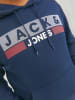Jack & Jones Hoodie mit Logo Print JJECORP Kapuzen Pullover in Dunkelblau-2
