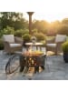 relaxdays Feuerschale in Schwarz/ Bronze - (H)58 x Ø 66 cm