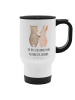 Mr. & Mrs. Panda Kaffeebecher Bär und Hase Umarmen mit Spruch in Weiß