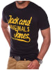 Jack & Jones T-Shirt - JJJORCOCOSTEE mit Print O-Neck in Schwarz-Gelb