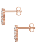 Glanzstücke München Ohrstecker Blume/Kreis aus Sterling Silber mit Zirkonia in roségold