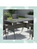 relaxdays Gartentisch in Grau - (B)100 x (H)70 x (T)60 cm