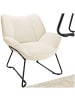 tectake Polstersessel, mit Bouclé-Bezug, 73 x 72 x 81 cm