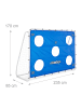 relaxdays Fußballtor in Weiß/ Blau - (B)235 x (H)170 x (T)85 cm