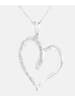 Diamant L'éternel Halskette mit Anhänger aus 375 Weißgold mit Diamant Herz-Design