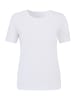 BETTY & CO Basic Shirt mit Rundhalsausschnitt in Weiß