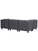 Beliani 6-tlg Modulsofa UNSTAD in Grau/Schwarz