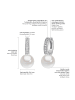 Rafaela Donata Creolen Sterling Silber Zirkonia Muschelkernperle in silber