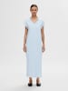 SELECTED FEMME Legeres Sommerkleid Maxi Dress mit Bindegürtel in Blau-3
