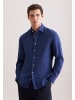 Seidensticker Leinenhemd Slim in Dunkelblau