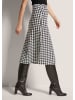 MADELEINE Langer Rock im Hahnentritt-Dessin in schwarz / wollweiß
