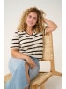 KAFFE curve T-shirt KCedina Loose fit in Turtledove / Black stripe