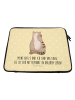 Mr. & Mrs. Panda Laptoptasche Katze Sitzen mit Spruch in Gelb Pastell
